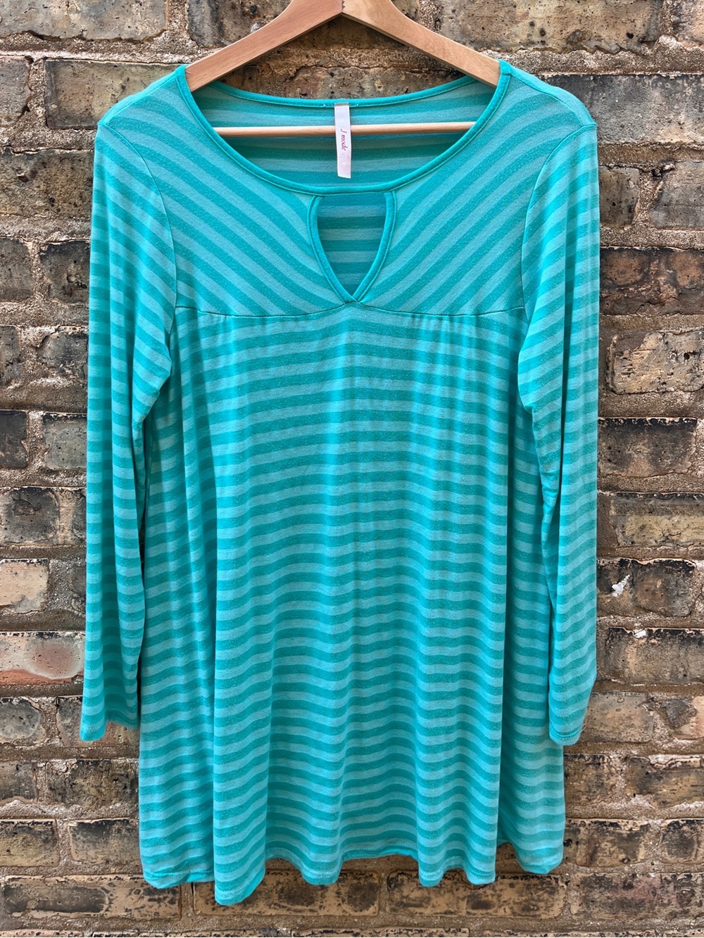 J Mode Lightweight Tunic Top Striped Blue Size Medium